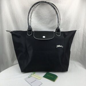NWT Longchamp Le Pliage Original Shoulder Nylon Bag Tote IN NEW BLACK